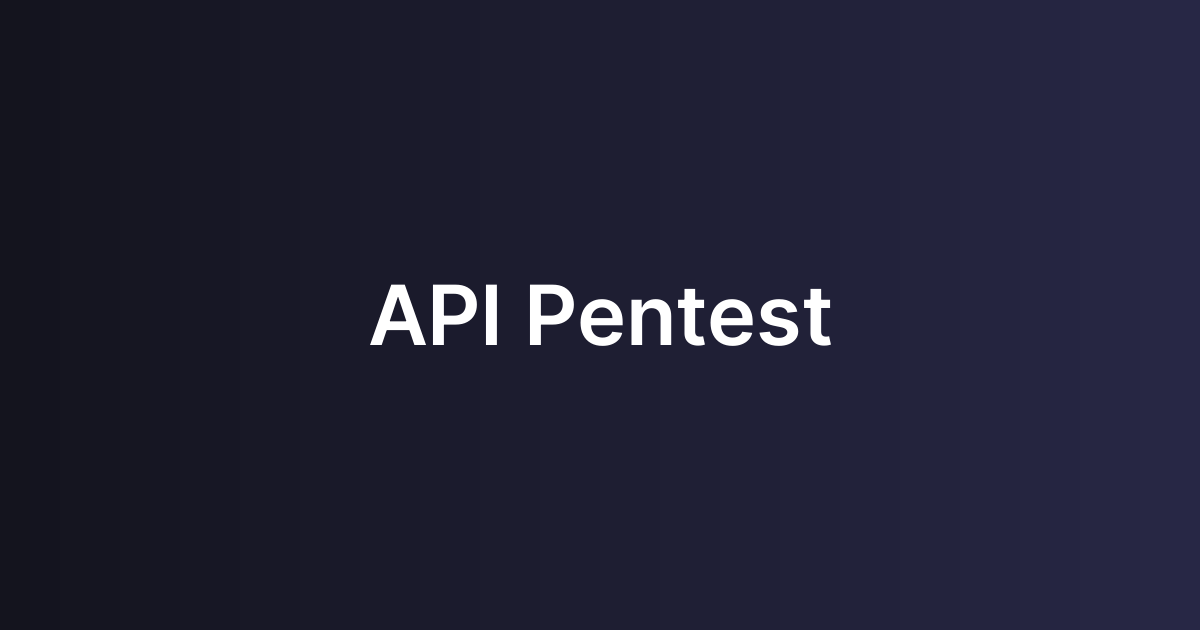 API Pentest