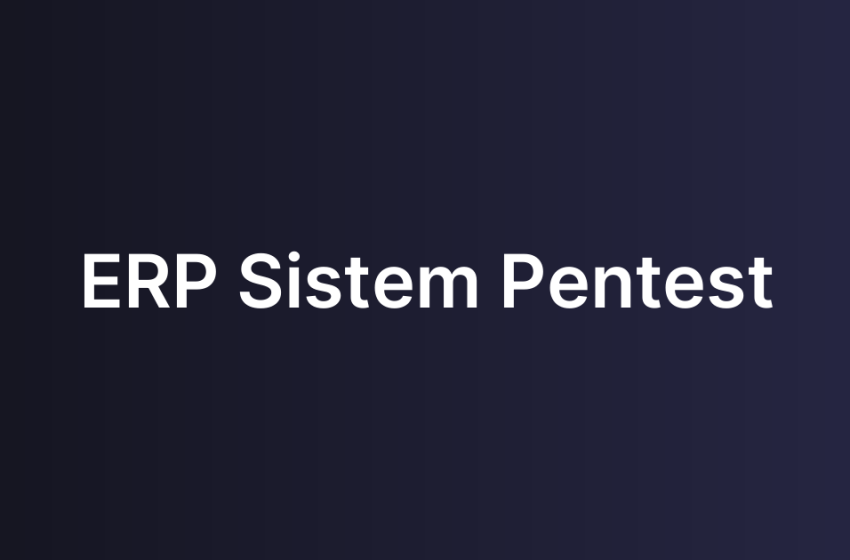 ERP Sistem Pentest