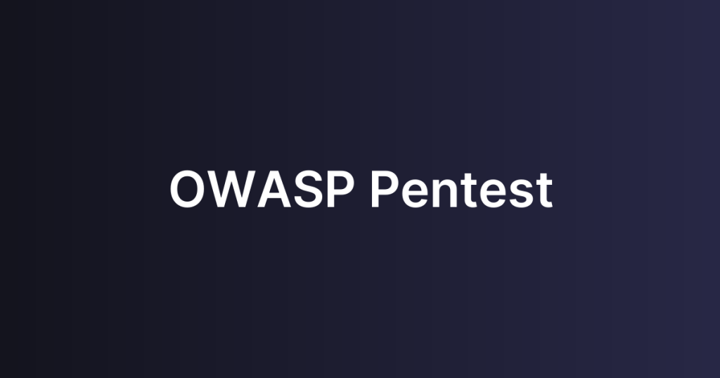 OWASP Pentest