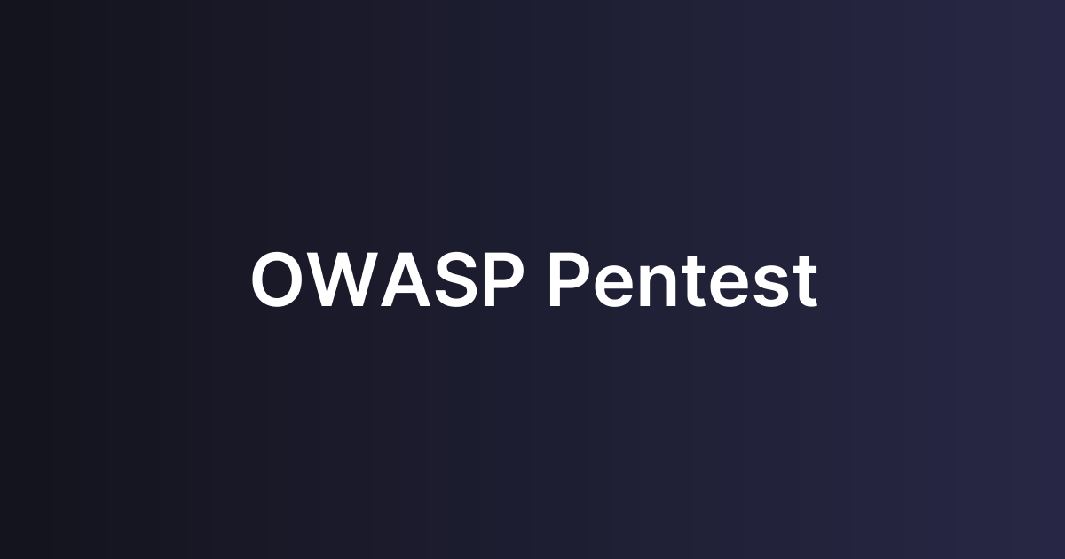 OWASP Pentest