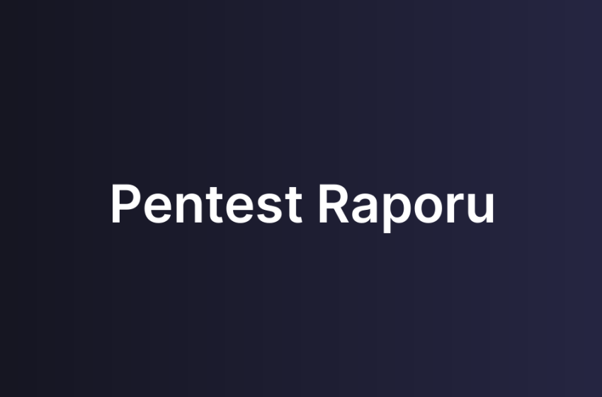Pentest Raporu