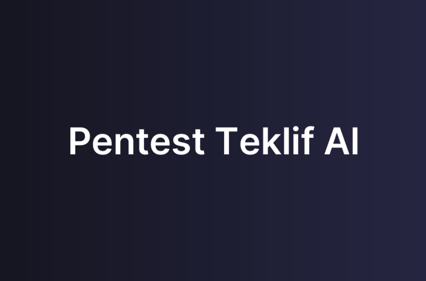 Pentest Teklif Al