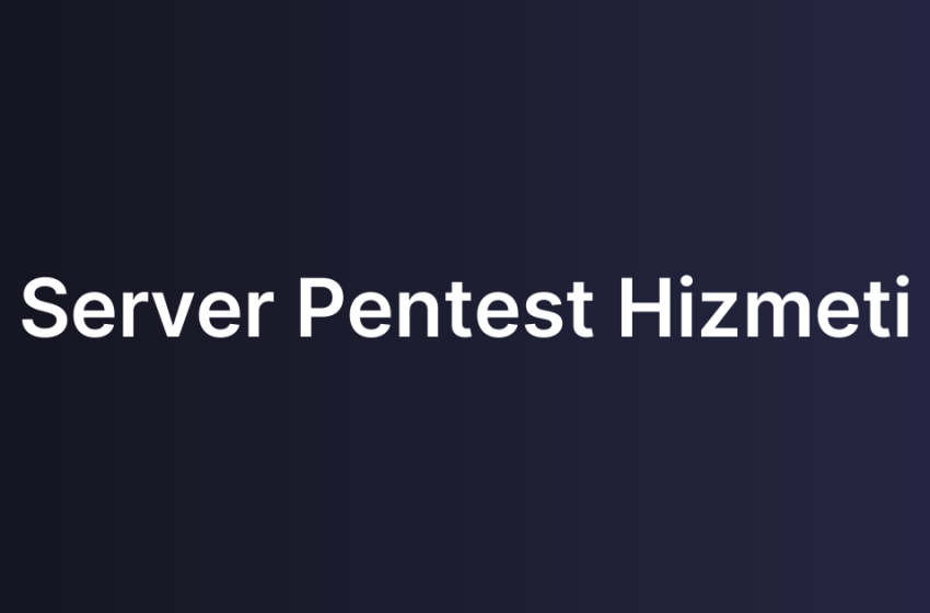 Server Pentest Hizmeti