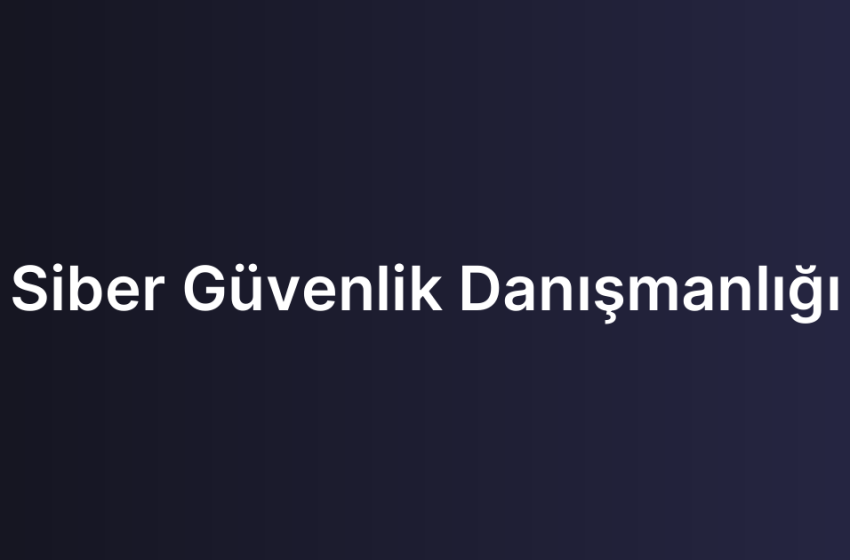 Siber Güvenlik Danışmanlığı