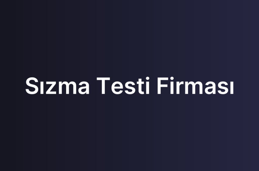 Sızma Testi Firması