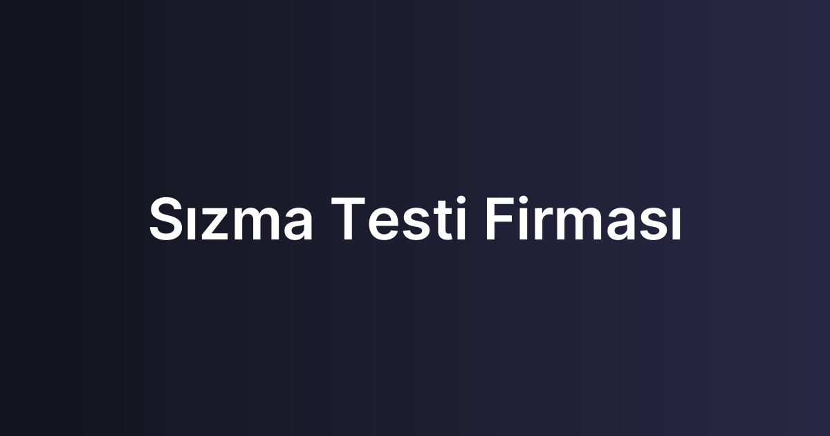 Sızma Testi Firması