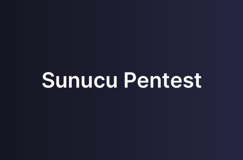 Sunucu Pentest