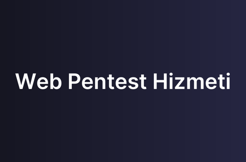 Web Pentest Hizmeti