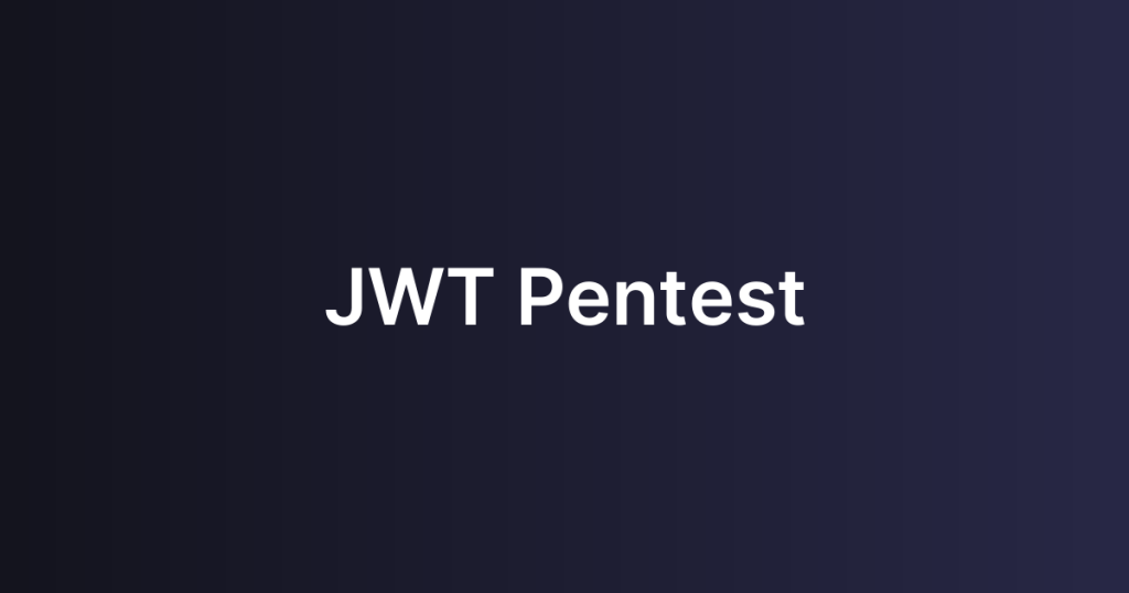 JWT Pentest