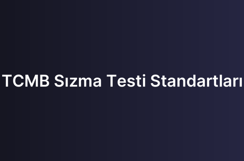 TCMB Sızma Testi Standartları