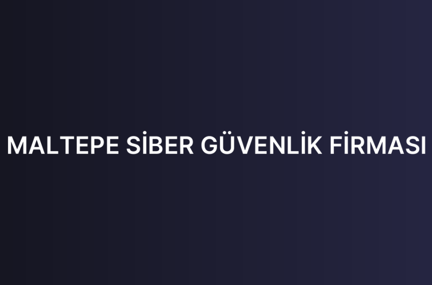 MALTEPE SİBER GÜVENLİK FİRMASI