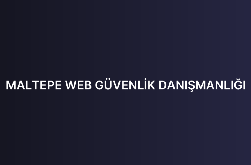 MALTEPE WEB GÜVENLİK DANIŞMANLIĞI